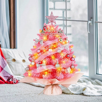 Mini Christmas Tree with Lights, Desktop Tabletop Xmas Tree, Star Topper Decor Ornaments