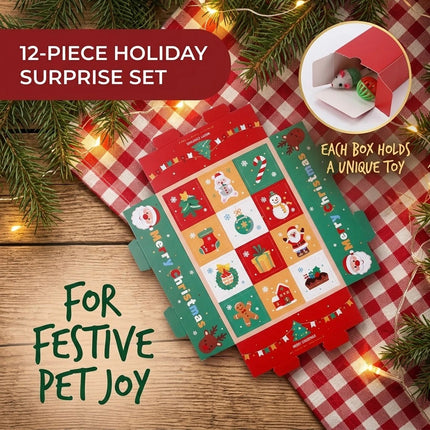 Cat Advent Calendar 2026 Christmas Countdown Calendar for Kitten Toys 12 PCS  （C Set）