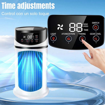 Multifunction Cooling Fan Air Cooler Spray Conditioner Personal Silent Desk fan