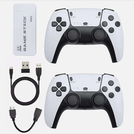 Wireless Retro Game Console Built-in Games 4K Output Dual 2.4G Controllers 64GB