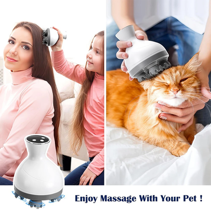 4 Heads Scalp Massager Electric Head Massage Muscle Relaxation Portable Massager