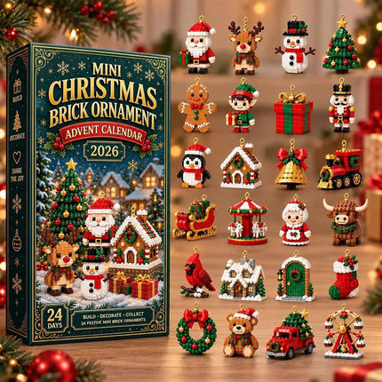 Mini Christmas Brick Ornament Advent Calendar 24 Day Unique Buildable Holiday AU