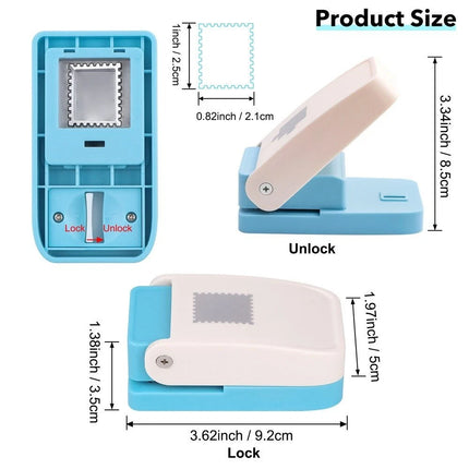 Rectangular Postage Stamp Punch for Paper Crafting Scrapbooking OD