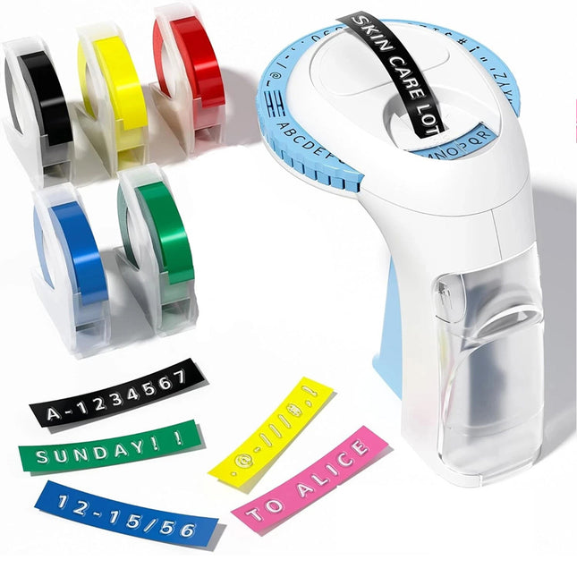 Dymo Embosser Label Maker Labeller with 5x Embossing Tape for Organizer Xpress