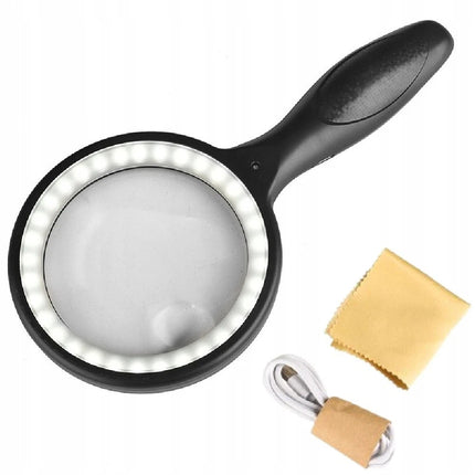 60X Magnifying Glass Magnifier Handheld Loupe Reading Optical Clarity With Light