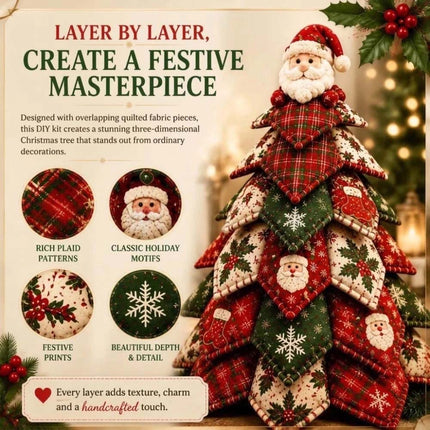 Handcraft DIY Quilted Christmas Tree Kit Tabletop Decor‘