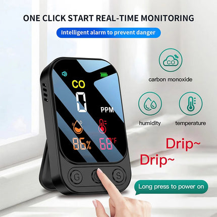 3-in-1 Portable Carbon Monoxide Detector Outdoor Camping Carbon Monoxide Alarm