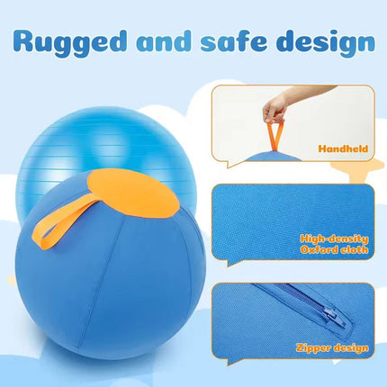 Inflatable Ball Interactive Dog Toy Pet Play Ball Dogs Herding Ball W/Air Pump