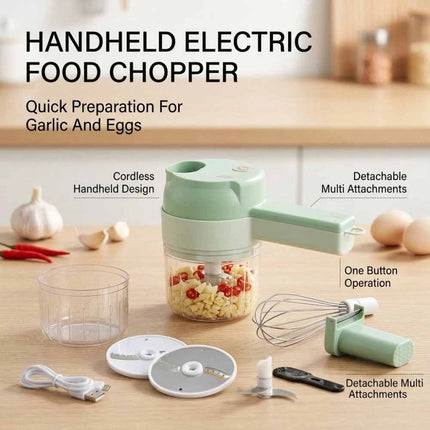 5 in 1 Mini Handheld Electric Vegetable Cutter Wireless Food Chopper Grinder