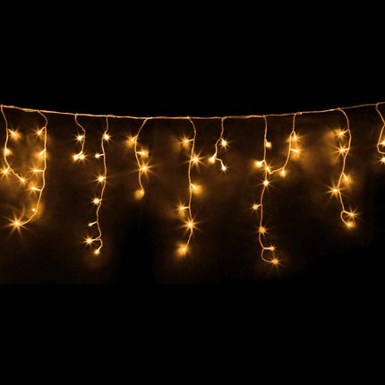 12.5M Christmas Lights Solar Icicle String Light Warm White