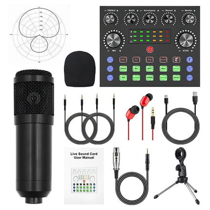 Home Studio Recording Kit Podcast Music Mixer Equipment Condenser Microphone Set