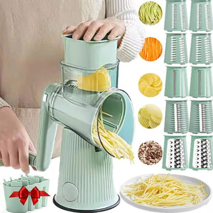 5 in 1 Rotary Cheese Grater Vegetable Handheld Fruit Vegetable Slicer Shredder