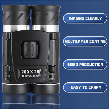 200x25 Binoculars Mini Pocket Waterproof Compact Telescope for Bird Watching