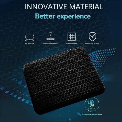Double Layer Gel Honeycomb Seat Comfort Support Cushion Cooling Flex Pain Relief
