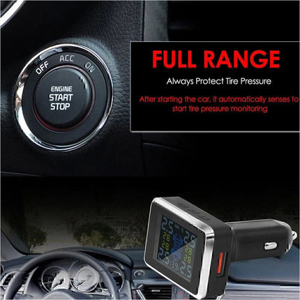 TPMS Wireless Car Tire Tyre Pressure Monitor Monitoring System + 4 Sensors
