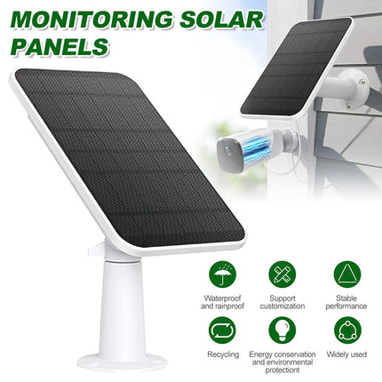 4w Solar Panel for eufyCam Security eufy Camer 2/2C/2C Pro/ Pro Mount 11.8FT  (1PC)