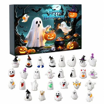 2026 Halloween Advent Calendar 24 Days Spooky Resin Ornaments Countdown Box