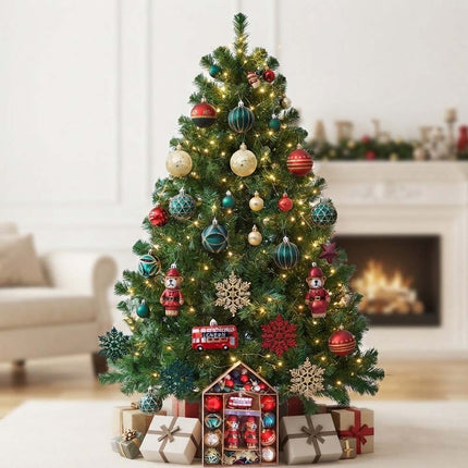 1 Box Christmas Tree Baubles Ball Ornament Xmas Hanging Balls DIY Party Decor