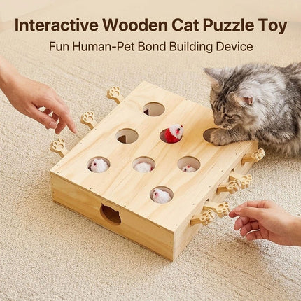 Whack A Mole Cat Toy Pet Gift Keeps Pet Entertained Fun Interactive Cat Toy