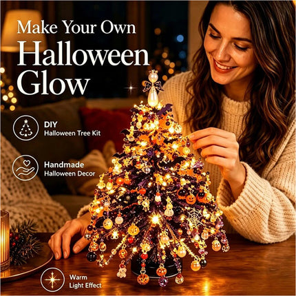 DIY Beaded Halloween Glow Set, Handmade Colorful Bead Ornament Making Set