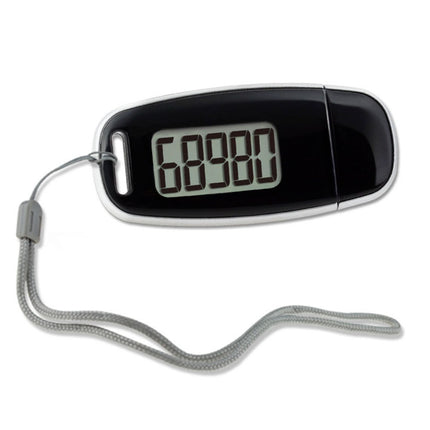 3D Pedometer for Walking Step Counter USB Rechargeable Step Tracker w/ Backlight