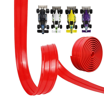 5m Flexible Race Track Roll Up Car Track Include 4 Alloy Xmas Gifts
