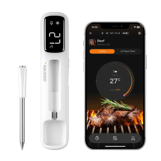 Mini Wireless Bluetooth Meat Thermometer for BBQ Grill Oven Smoker IP67