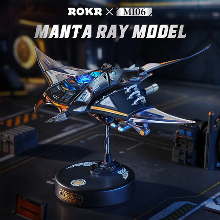 3D Metal Model Kit Manta Ray Puzzle Electric Mechanical Toy DIY Adult Gift