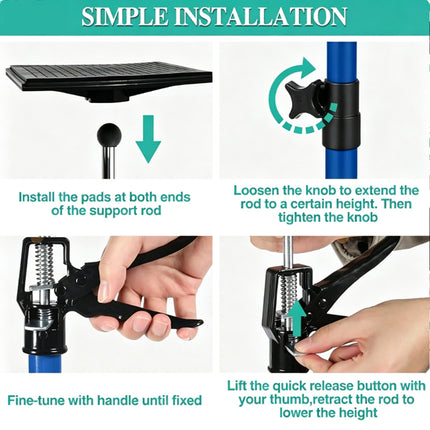 2Pcs Cabinet Jack Support Pole Telescopic Jack Pole Labor-Saving 50-115cm Adjust