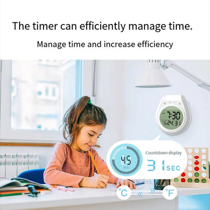 Waterproof Digital Shower Timer Clock Bathroom Kitchen Wall Clock w Hanging Hole