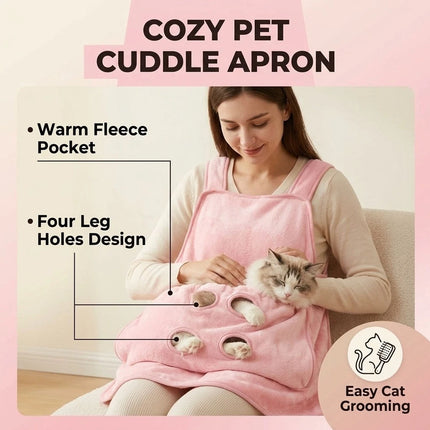 Pet Cuddling Apron with Leg Holes for Holding Small Cats Pet Grooming Apron NEW