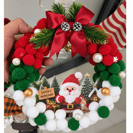 Handmade 3D Fabric Poke Wreath DIY Kit Christmas Wreath Making Set Craft Gift
