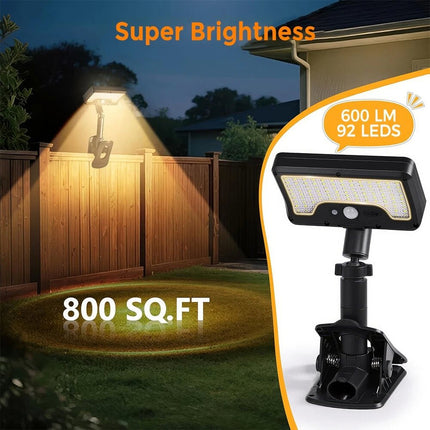 92 LED Outdoor Solar Clip Light for Patio and Garden