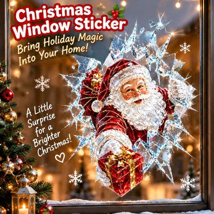 New Santa Claus Christmas Window Glass Sticker Decal Mural Home Decoration Wall Stickers