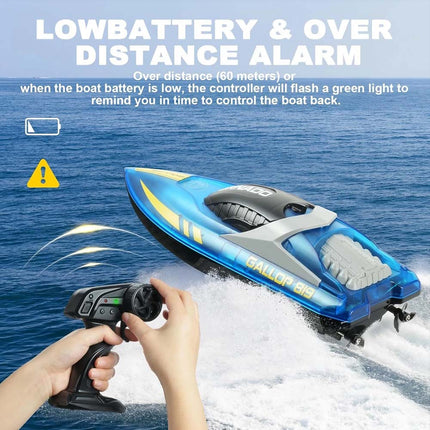 2.4GHz RC Racing Boat 15KM/H High-Speed Power Electric Remote Control LED Light