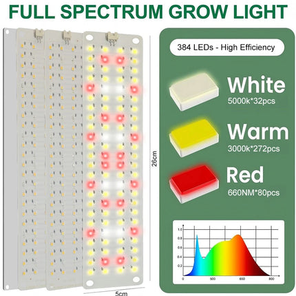 4 Pack LED Grow Light Full Spectrum Dimmable with Timer USB Plant Lamp