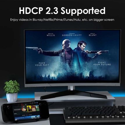 Docking Station for Steam Deck/ROG 4K@144Hz USB-C Dock 100W PD 3x 10G USB 3.2