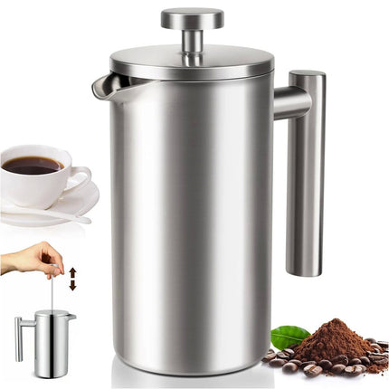 350ML Stainless Steel Cafetiere French Press Filter Coffee Plunger Pitcher