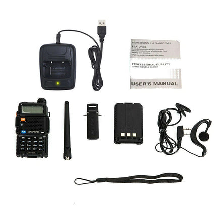 LCD Long Range UHF with Headsets USB Rechargeable