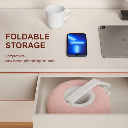 Fuzzy Bowl Phone Holder, Tablet Pillow Stand, Adjustable Phone Holder for Beds