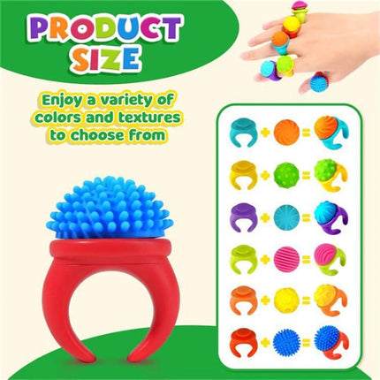 18PC Sensory Silicone Rings Spinner Fidget Toy Anxiety Stress Relief