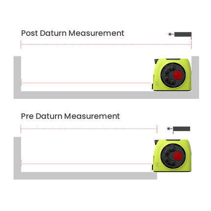 2-in-1 Digital Tape Measure 40m Rechargeable Precision Measuring Tool Unit Switch