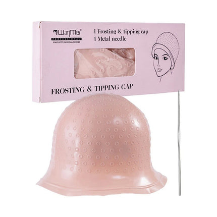 Hair Cap Reusable Highlighting Tinting Streaking Silicone Hat Hairdressin
