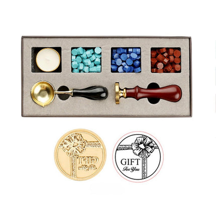 DIY Custom Stamps Wax Seal Box Kit Detachable Stamp Spoon Sealing Gift