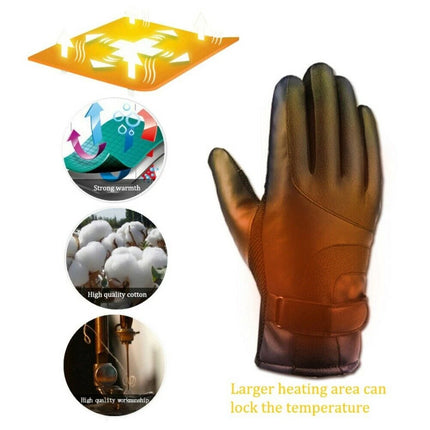 Unisex Electric Heated Gloves Skiing Motorcycle Winter Warm Touch Screen Outdoor
