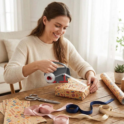 Wrapping Paper Cutter Tool With 2 Tape And 1 Replace Blade For Christmas Gifts