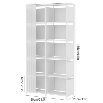 Floor Standing Bookshelf Storage Cabinet For Home Living Room Bedroom Clothes