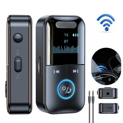 Bluetooth 5.4 Audio Adapter 4in1 Wireless Receiver Transmitter 3.5mm Aux TF Card