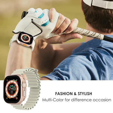 Case with Screen Protector for Apple Watch Ultra 3/2/1 49mm Built-in Tempered Glass 2 Pack Pink