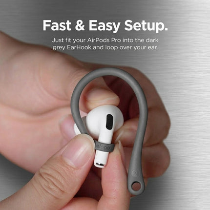 2 Pairs Grey Ear Hooks Anti Lost Secure AirPods 2 2nd 3rd Pro Generation Holder Loops - Image 2